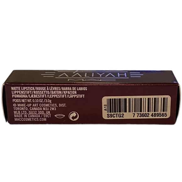 ⚫️ MAC Cosmetics Aaliyah Lipstick Try Again LIMITED EDITION Full-Size New In Box - Picture 5 of 8